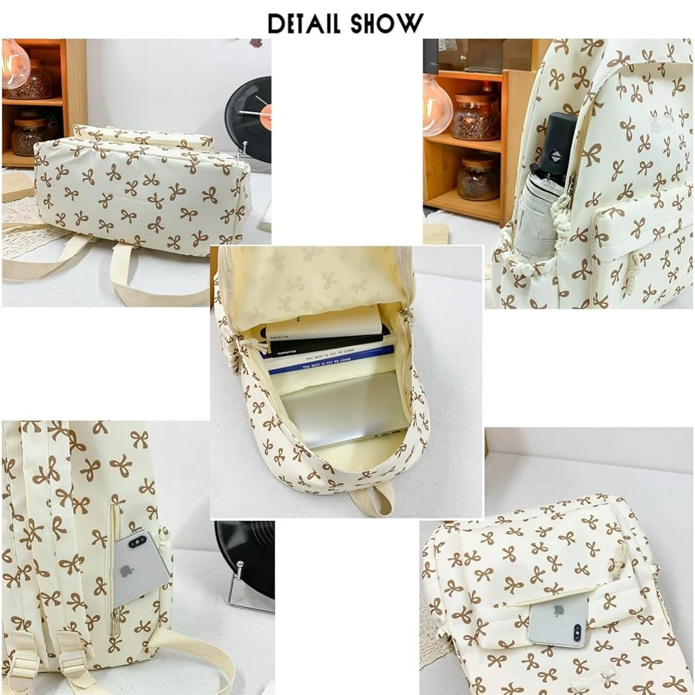 Amazon.com: ZXZUCVE Cute Bag, Kawaii Bow Backpack for Women